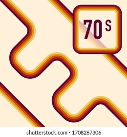 70er, 1970 abstrakte Vektorillustration Stockretro-Linien Hintergrund. Vektorillustration.