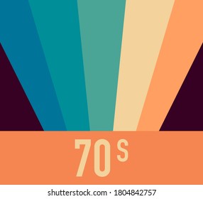 70s, 1970 abstract vector stock retro lines background. Vector illustration.