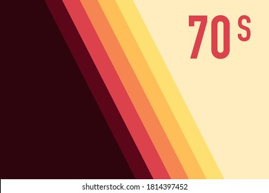 70s, 1970 abstract vector stock retro lines background. Vector illustration.