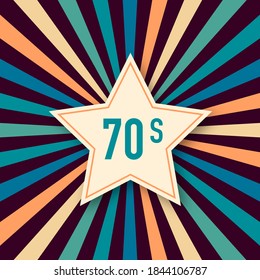 70s, 1970 abstract vector stock retro lines background. Vector illustration
