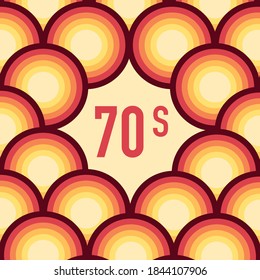 70s, 1970 abstract vector stock retro lines background. Vector illustration
