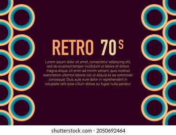 70s, 1970 abstract vector stock retro lines background. Vector illustration