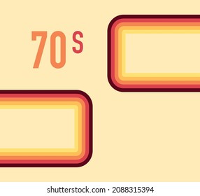 70s, 1970 abstract vector stock retro lines background. Vector illustration