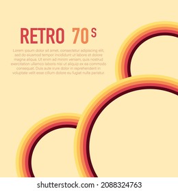 70s, 1970 abstract vector stock retro lines background. Vector illustration