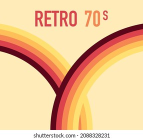 70s, 1970 abstract vector stock retro lines background. Vector illustration