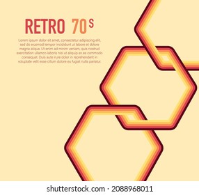 70's, 1970 abstract vectorial stock de líneas retro fondo. Ilustración del vector