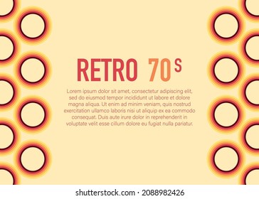 70s, 1970 abstract vector stock retro lines background. Vector illustration