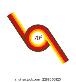 70's, 1970 abstract vectorial stock de líneas retro fondo. Ilustración vectorial.