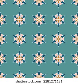 70s 60s mid century retro vintage abstract pattern background, seamless wallpaper, vector illustration