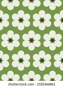 70's 60's Retro Seamless Pattern. Vector illustration.