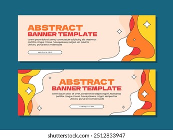 70's abstract banner template design