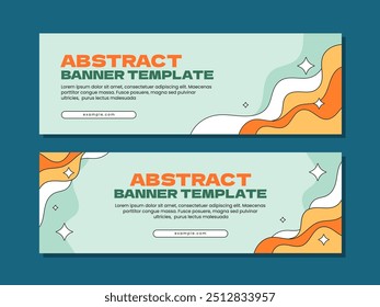 70er Jahre abstraktes Banner-Vorlagendesign