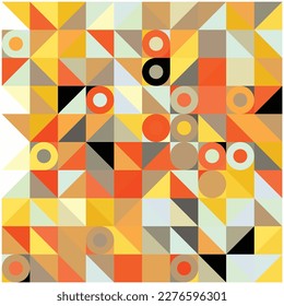 70s Abstract Geometric Rounded Pattern Background Trendy