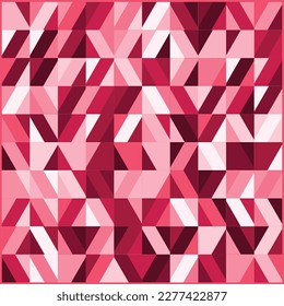 70s Abstract Geometric Triangular Pattern Background Trendy Red Pink