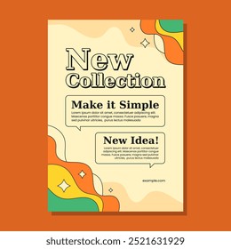 70s aesthetic poster template design