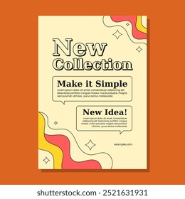 70s aesthetic poster template design