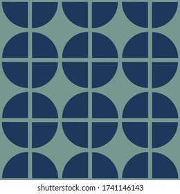 70's geometric shapes pattern. Mid Century Modern Vector seamless repeat perfect on wall paper, wrapping paper, fabrics,textiles and home decor