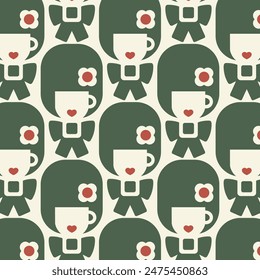 70s Girl Women Designs in Fabric, Wallpaper and Textures