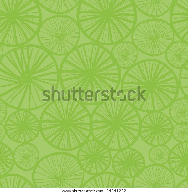 70s Green Seamless Background Pattern Stylized Stock Vector (Royalty