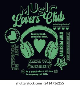 70s groovy posters, retro print with hippie elements. vintage funky print vector set. music lovers club