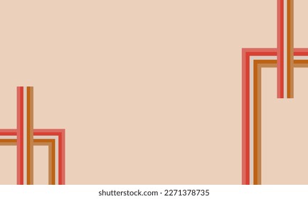 70s line background template with retro style.