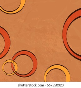 70s retro background with circles