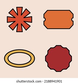 70s Retro Badges Bundle Set