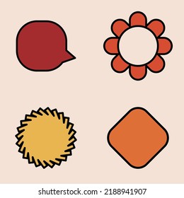 70s Retro Badges Bundle Set