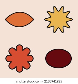 70s Retro Badges Bundle Set
