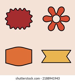 70s Retro Badges Bundle Set