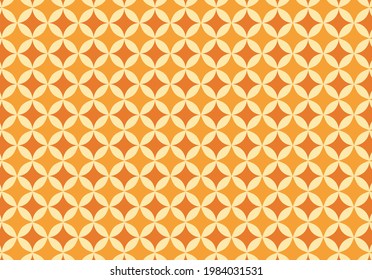 70s Retro Circle Star Pattern in Orange Hues