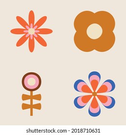 70s Retro Floral Bundle Set