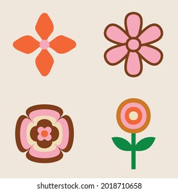 70s Retro Floral Bundle Set