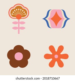 70s Retro Floral Bundle Set