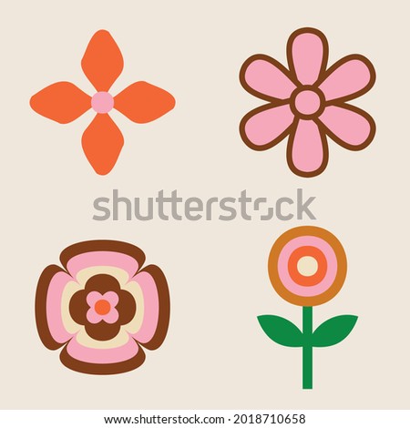 70s Retro Floral Bundle Set