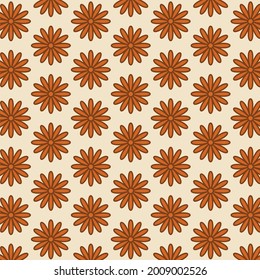 70s Retro flower power pattern background