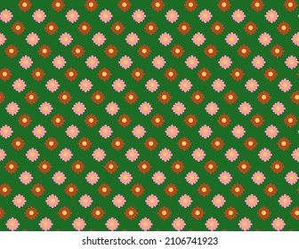 70s Retro flower power pattern background
