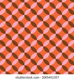 70s Retro Geometric Vector Pattern