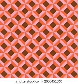 70s Retro Geometric Vector Pattern