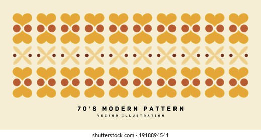 70's retro modern pattern material vector illustration	