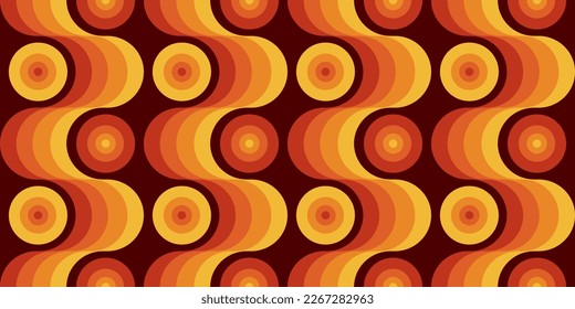 70's retro modern pattern seamless pattern vector illustration