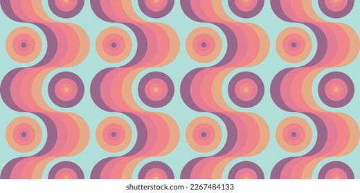 70's retro modern pattern seamless pattern vector illustration