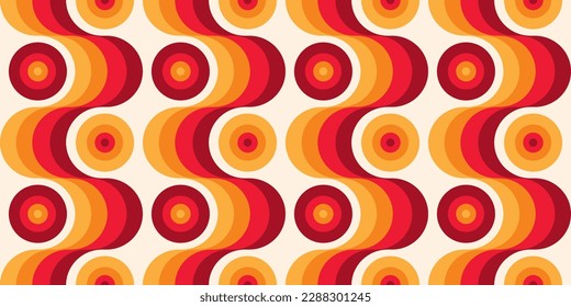 70's retro modern pattern seamless pattern vector illustration