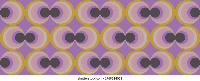 70's retro pattern material vector illustration