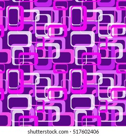 70s Retro Pattern Seamless Background. Vector Illustration
