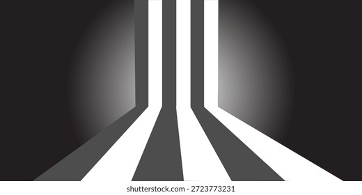 70s fundo de linhas de perspectiva retro. Banner de listras coloridas vintage, pano de fundo e vetor de papel de parede.