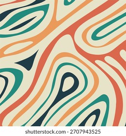 Fondo de arco iris de líneas de perspectiva retro de los años 70. Antiguas grunge rayas de colores Anuncio, telón de fondo y Vector de Fondo de pantalla.	
