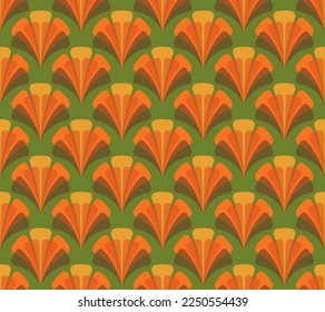 70s Retro Seamless colorful Pattern. 60s and 70s Retro style and Aesthetic.