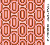 70's Retro Seamless Pattern. 60s and 70s Aesthetic Style. 