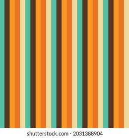 70's Retro Seamless Pattern. 60s and 70s Aesthetic Style.